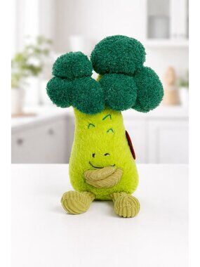 Gigglescape Green Broccoli Stalk Winking 10" Plush Toy NEW with tags